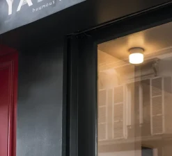 Applique, plafonnier, salle de bain, Light.o.017, blanc, IP55, Ø10cm, H8cm - Zangra