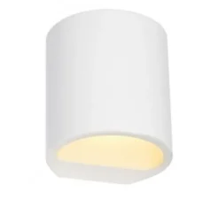 Applique, plâtre, prêt à peindre, Plastra 104, blanc, Ø11cm, H12cm - SLV