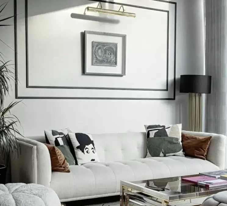 Applique pour tableau, Dublin, laiton satiné, L20cm, H13cm - Mullan Lighting