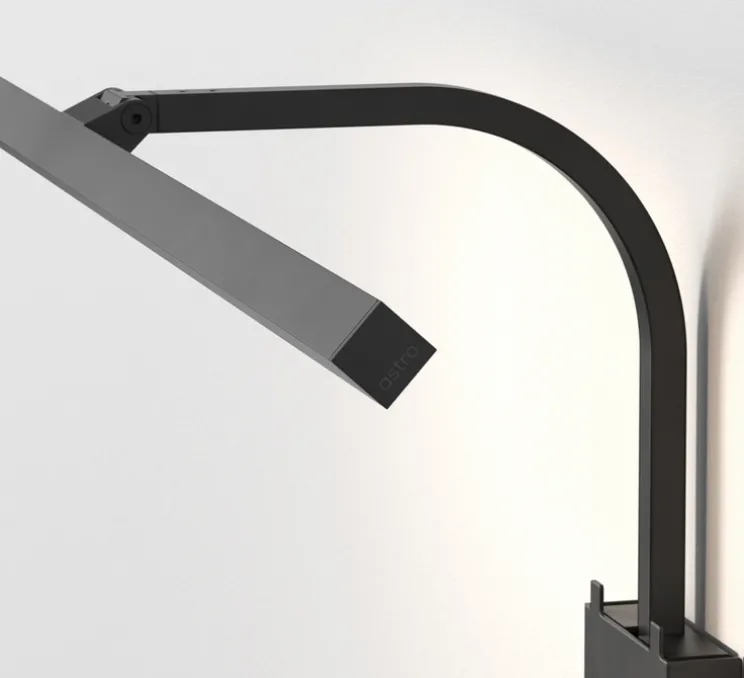 Applique pour tableaux, Mondrian 600 montée sur cadre, noir mat, LED, dim, 2700K, 214 lm, L60cm, H26,5cm - Astro