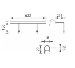 Applique pour tableaux, Wallace 60, bronze, LED, dim, 2700K, 618 lm, L63,3cm, H15,6cm - John Cullen