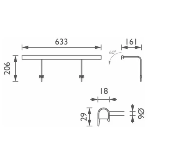 Applique pour tableaux, Wallace 60, laiton, LED, dim, 2700K, 618 lm, L63,3cm, H20,6cm - John Cullen