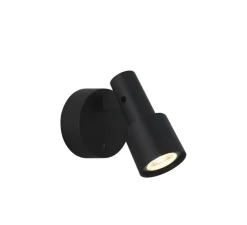 Applique, Sara Snooze, orientable, noir, Ø8,5cm, H11,5cm - Wever & Ducré