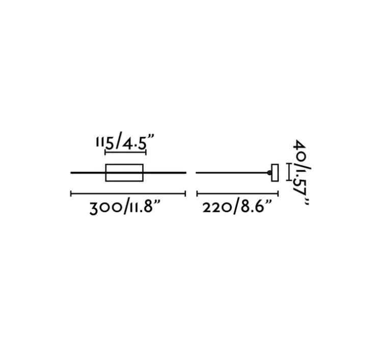 Applique tableau, Magritte, niquel mate, LED, 3000K, 380lm, L30cm, H5cm - FARO