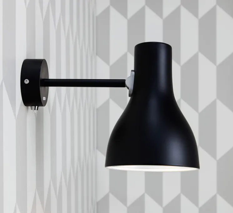 Applique, Type 75, mini, noir, interrupteur, Ø13cm, H19cm - ANGLEPOISE