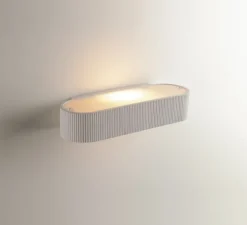 Applique, Vertbois, plâtre, prêt à peindre, Camille, blanc, L35cm, H7cm - Nedgis