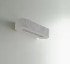 Applique, Vertbois, plâtre, prêt à peindre, Camille, blanc, L35cm, H7cm - Nedgis