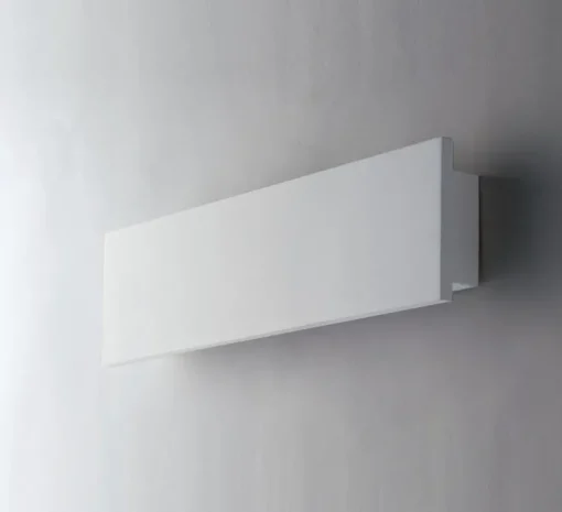 Applique, Vertbois, plâtre, prêt à peindre, Anaïs M, blanc, LED, 4000K, 1400 lm, L40cm, H8cm - Nedgis