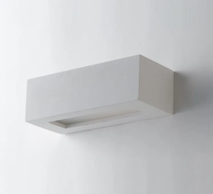Applique, Vertbois, plâtre, prêt à peindre, Claire S, blanc, L22cm, H7cm - Nedgis