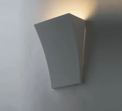 Applique, Vertbois, plâtre, prêt à peindre, Andrea, blanc, L19cm, H25cm - Nedgis