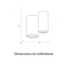 Applique, Vertbois, plâtre, prêt à peindre, Isaline Double, blanc, L16cm, H21cm - Nedgis