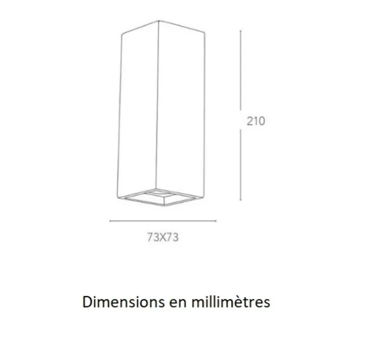 Applique, Vertbois, plâtre, prêt à peindre, Charlotte Simple, blanc, L7,3cm, H21cm - Nedgis