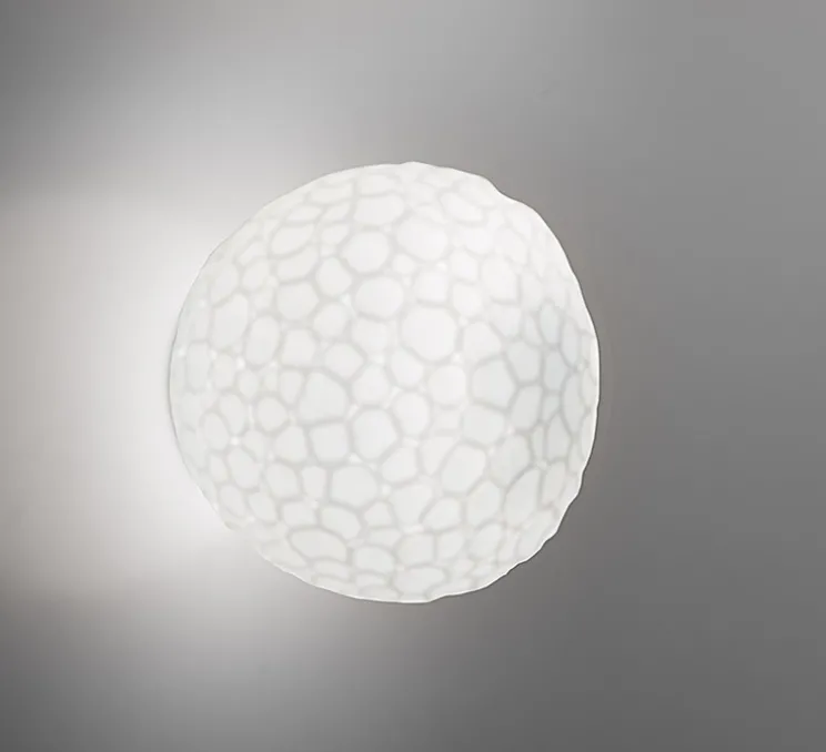 Applique-plafonnier, Météorite, blanc,verre, IP44, Ø15cm - Artemide