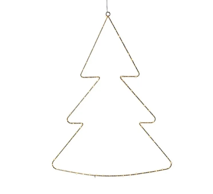 Arbre de Noël, lumineux, Liva, or, LED, H70cm - Sirius