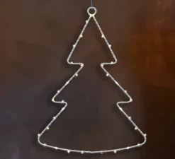 Arbre de Noël, lumineux, Liva, blanc, LED, H30cm - Sirius