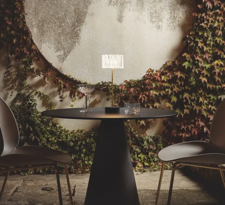 Baladeuse, Accordéon, noir, laiton, LED, dim, 2700K, 150 lm, Ø13cm, H32,7cm - Slamp
