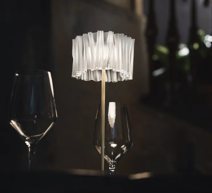 Baladeuse, Accordéon, noir, laiton, LED, dim, 2700K, 150 lm, Ø13cm, H32,7cm - Slamp