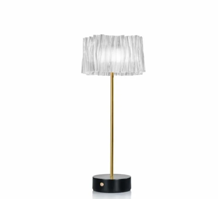 Baladeuse, Accordéon, noir, laiton, LED, dim, 2700K, 150 lm, Ø13cm, H32,7cm - Slamp