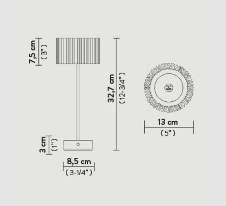Baladeuse, Accordéon, noir, laiton, LED, dim, 2700K, 150 lm, Ø13cm, H32,7cm - Slamp