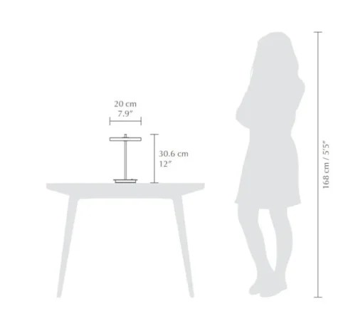 Baladeuse, Asteria Move, anthracite, LED, 3000K, 5-60lm, Ø20cm, H30,6cm - Umage