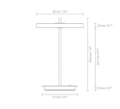 Baladeuse, Asteria Move, blanc perle, LED, 3000K, 5-100lm, Ø20cm, H30,6cm - Umage