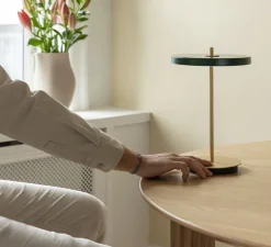 Baladeuse, Asteria Move, vert forêt, LED, 3000K, 5-100lm, Ø20cm, H30,6cm - Umage