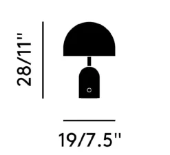 Baladeuse, Bell, noir, IP44, LED, dim, 3000K, 160 lm, L19cm, H28cm - Tom Dixon