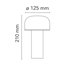 Baladeuse, Bellhop, gris bleu, LED, 2700K, 109lm, Ø12,5cm, H21cm - Flos