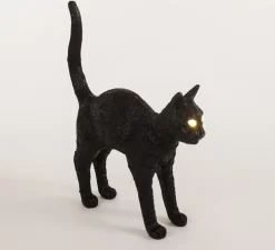 Baladeuse, Chat, Jobby the Cat Lamp, Felix noir, LED, 3300K, lm, L46cm, H42cm - Seletti