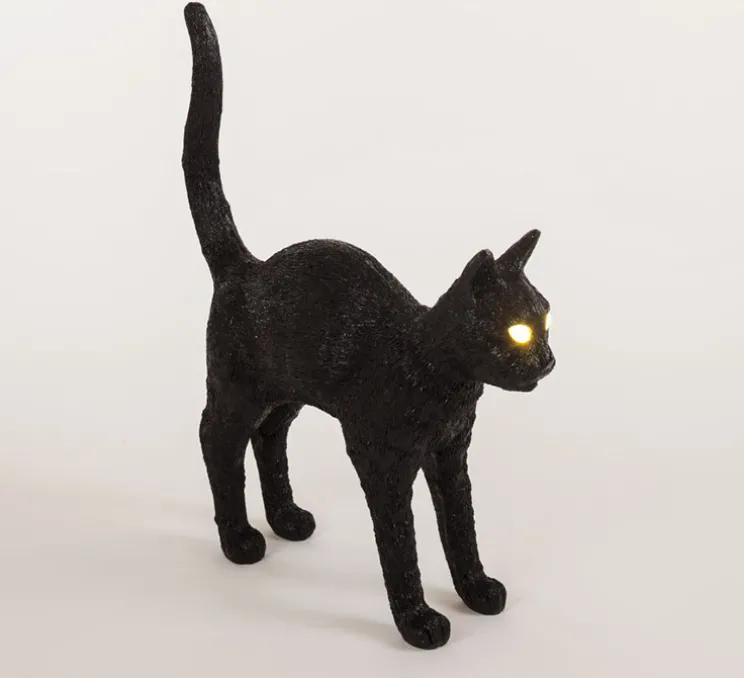 Baladeuse, Chat, Jobby the Cat Lamp, Felix noir, LED, 3300K, lm, L46cm, H42cm - Seletti