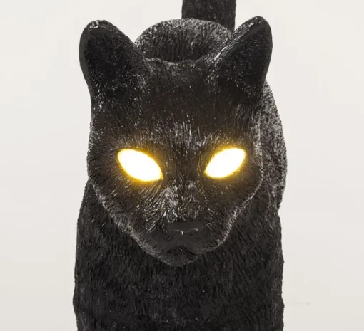 Baladeuse, Chat, Jobby the Cat Lamp, Felix noir, LED, 3300K, lm, L46cm, H42cm - Seletti