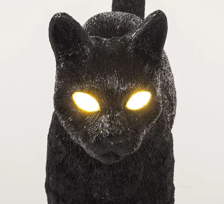 Baladeuse, Chat, Jobby the Cat Lamp, Felix noir, LED, 3300K, lm, L46cm, H42cm - Seletti