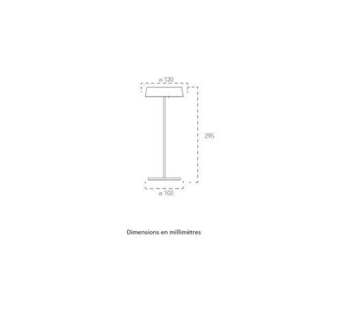 Baladeuse, Cocktail, blanc, IP54, LED, dim, 3000K, 192 lm, Ø12cm, H29,5cm - Nedgis