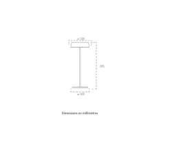 Baladeuse, Cocktail, marron, IP54, LED, dim, 3000K, 192 lm, Ø12cm, H29,5cm - Nedgis