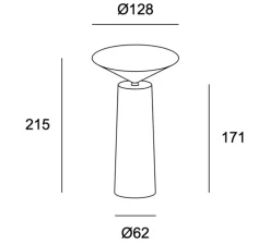 Baladeuse, Cocktail orientable, noir, LED, dim, 2700k, 154 lm, Ø12,8cm, H21,5cm - LEDs C4