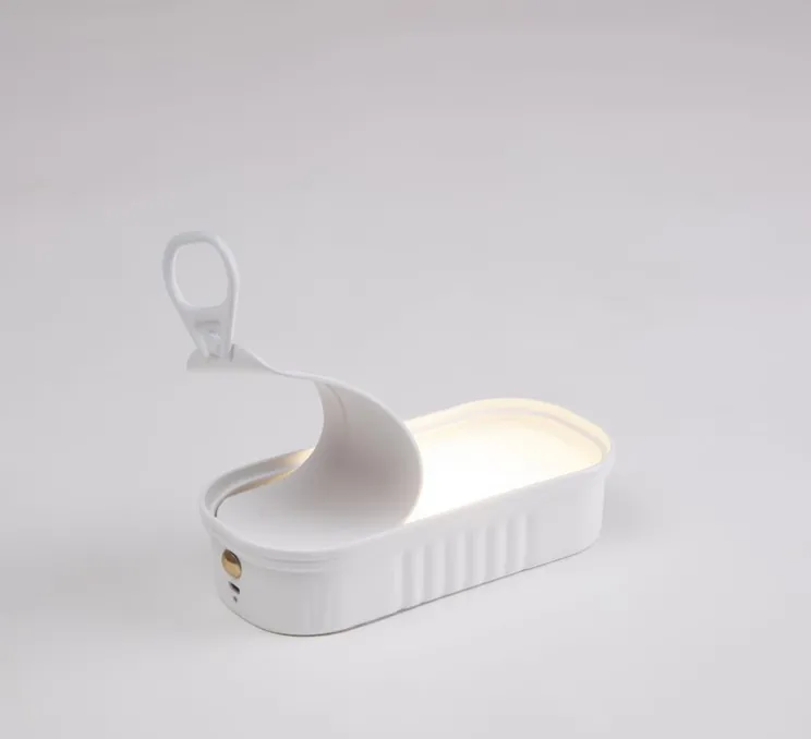 Baladeuse, Daily Glow Sardina, boîte de sardines, blanc, LED, 3000K, 35lm, L18cm, H16,5cm - Seletti