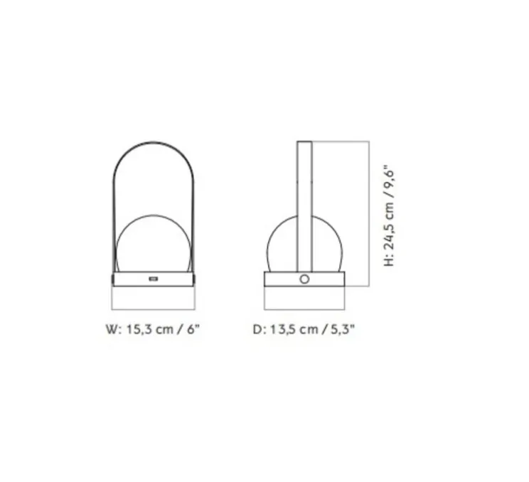 Baladeuse, d'extérieur, Carrie, olive, IP44, LED, dim, 2700K, 250 lm, Ø13,5cm, H24,5cm - Audo Copenhagen