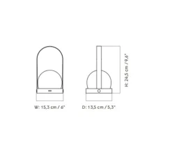 Baladeuse, d'extérieur, Carrie, noir, IP44, LED, dim, 2700K, 250 lm, Ø13,5cm, H24,5cm - Audo Copenhagen