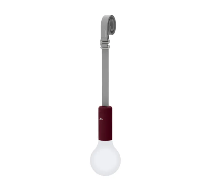 Baladeuse, d'extérieur, Lampe H24 avec sangle de suspension, Cerise Noire, IP54, LED, 3000K, 70 lm, Ø11,5cm, H126,5cm - Fermob