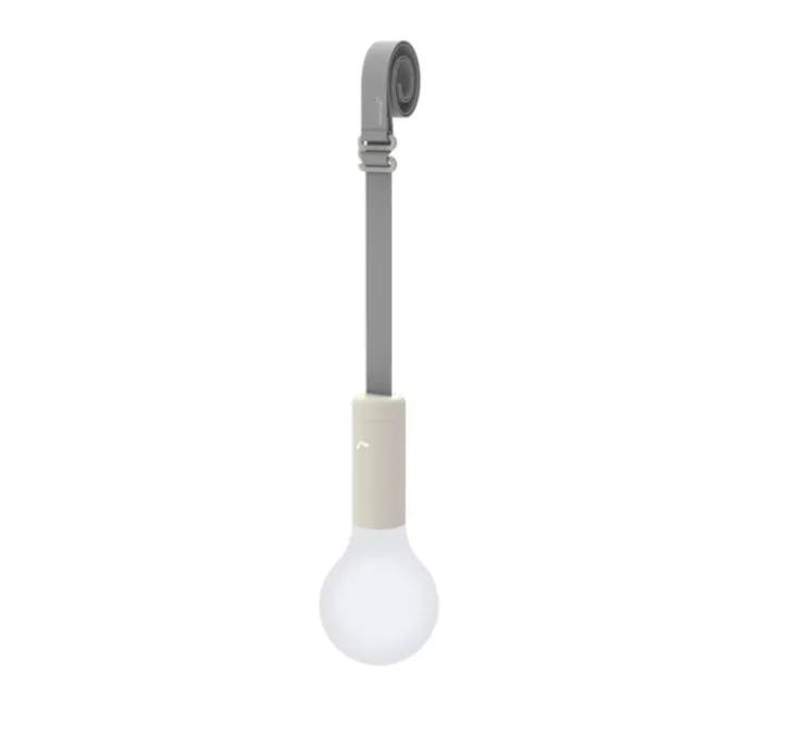 Baladeuse, d'extérieur, Lampe H24 avec sangle de suspension, Gris Argile, IP54, LED, 3000K, 70 lm, Ø11,5cm, H126,5cm - Fermob