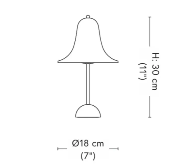 Baladeuse d'extérieur, Pantop 23, USB-C, marron foncé, IP44, Ø18cm, H30cm - Verpan