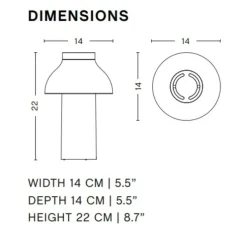 Baladeuse, d'extérieur, PC, portable, bleu ciel, blanc, IP44, LED, dim, 2800k, 220 lm, Ø14cm, H22cm - Hay