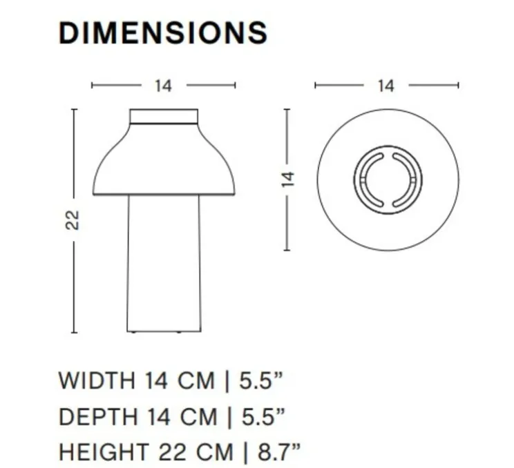 Baladeuse, d'extérieur, PC, portable, bleu ciel, blanc, IP44, LED, dim, 2800k, 220 lm, Ø14cm, H22cm - Hay