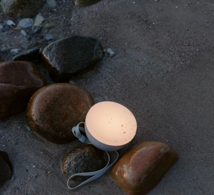 Baladeuse, d'extérieur, Sphere Adventure, gris chaud, IP67, LED, dim, 2700K-3300K, 350 lm, Ø14cm, H9,5cm - New Works