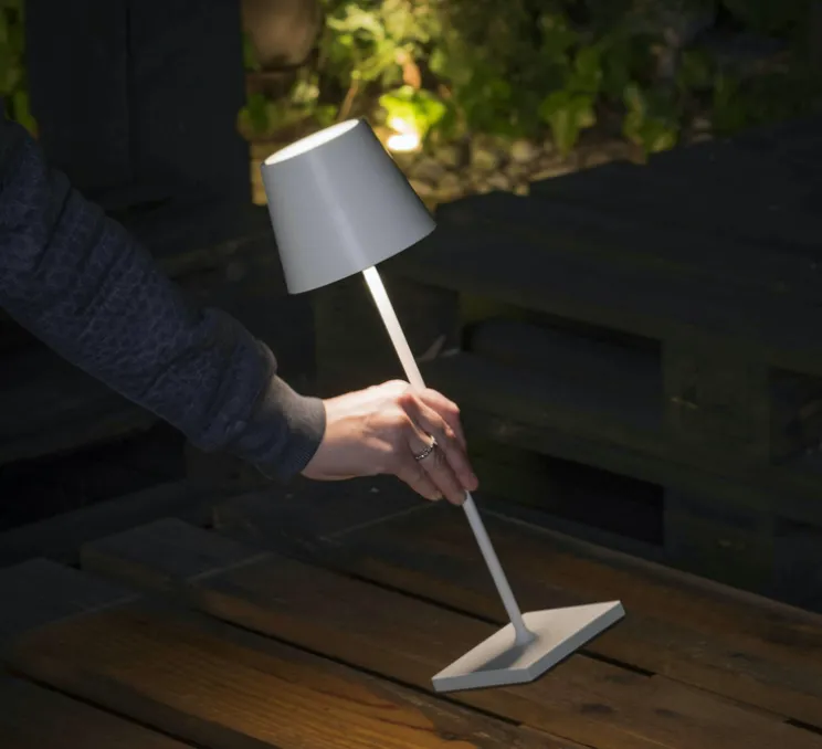 Baladeuse, d'extérieur, TOC, gris, IP54,LED, 3000K, 150lm, Ø11cm, H38cm - Faro