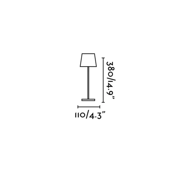 Baladeuse, d'extérieur, TOC, gris, IP54,LED, 3000K, 150lm, Ø11cm, H38cm - Faro