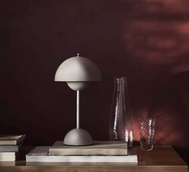 Baladeuse, Flowerpot VP9, gris clair mat, IP44, LED, 2700K, 325lm, Ø16cm, H29,5cm - Andtradition