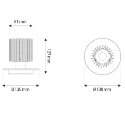 Baladeuse, In the Sun, or, base argent, LED, 2700K, 175lm, Ø13cm, H12,7cm - DCW éditions Paris