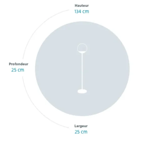 Baladeuse, Lampadaire H134, MOOON! Cactus,LED, IP 44, 3000 K à 6000K, 500lm,, Ø25cm, H134cm - FERMOB
