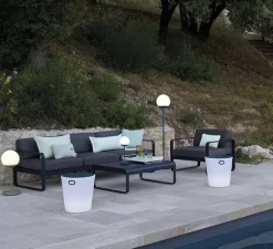 Baladeuse, Lampadaire, Mooon !, bleu acapulco, LED, 3000-6000K, 500lm, dim, IP44, Ø25cm, H134cm - Fermob